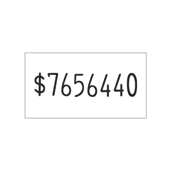 MX5500 Label White Freezer 22X12