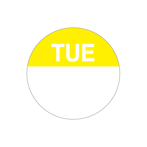 EasiRemovable 23mm Circle Day Spot / Tuesday / Yellow