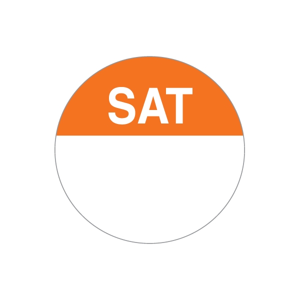 EasiRemovable 23mm Circle Day Spot / Saturday / Orange