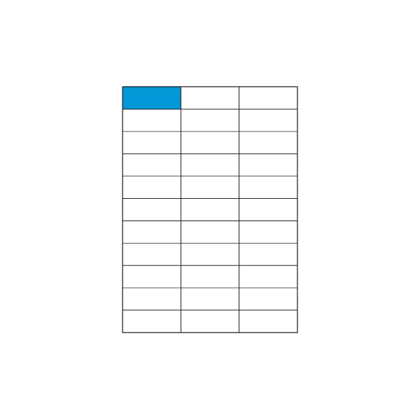 A4 Sheet Labels-70Mmx25.4Mm-White Perm-33up