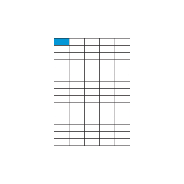 A4 Sheet Labels-38.1Mmx21.2Mm-White Removable-65up