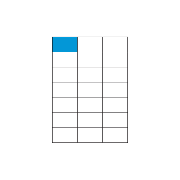 A4 Sheet Labels-63.5Mmx38.1Mm-White Permanent-21up
